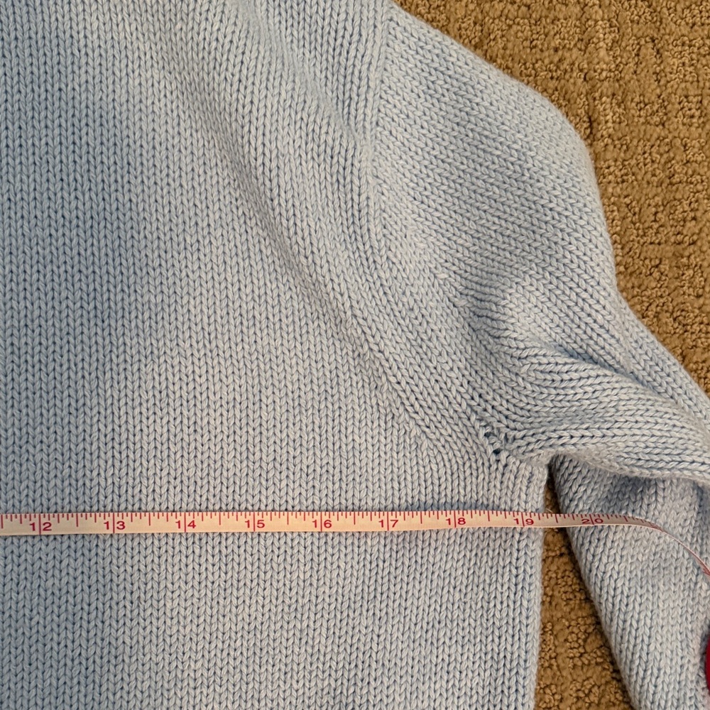 J. Crew Light Blue Knit Sweater cropped - Picture 5 of 5